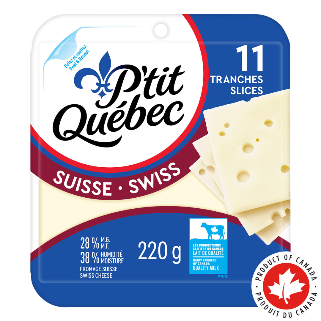 P’tit Québec Swiss Cheese Slices, 220g