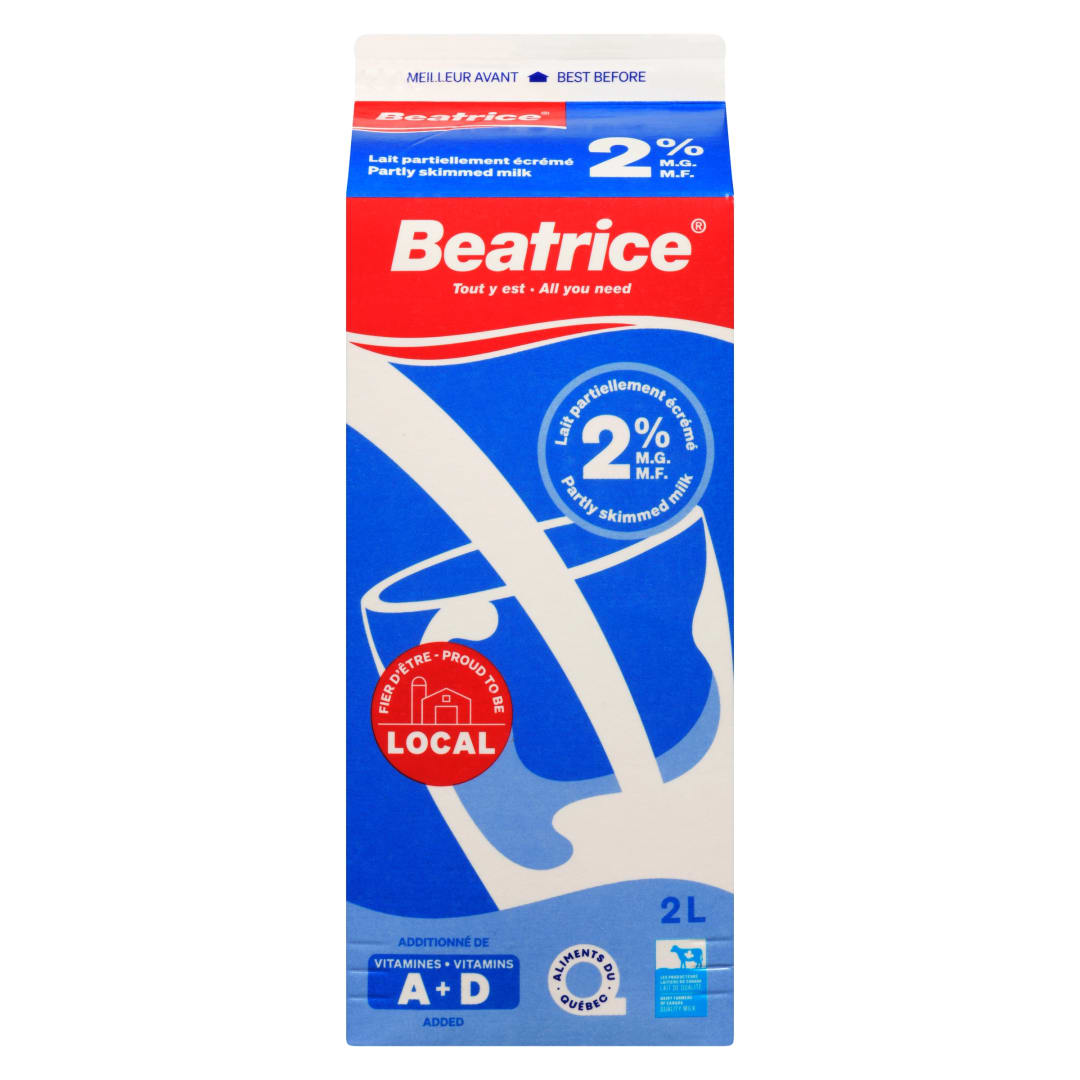 Beatrice Partly Skimmed Milk 2%, 2L