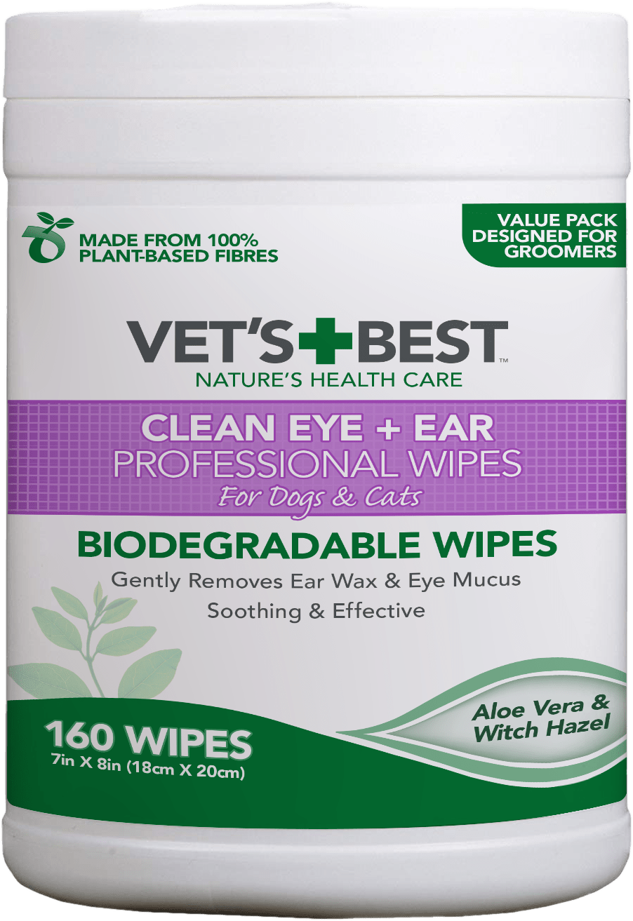 Vet's Best Clean Eye and Ear Professional Wipes - 160 Pack