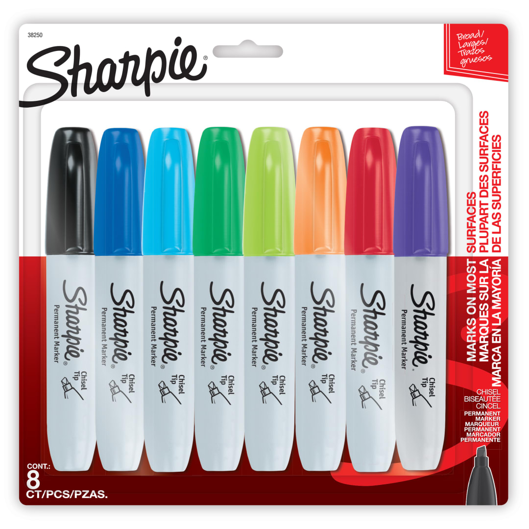 SHARPIE CHISEL C8PK ASST