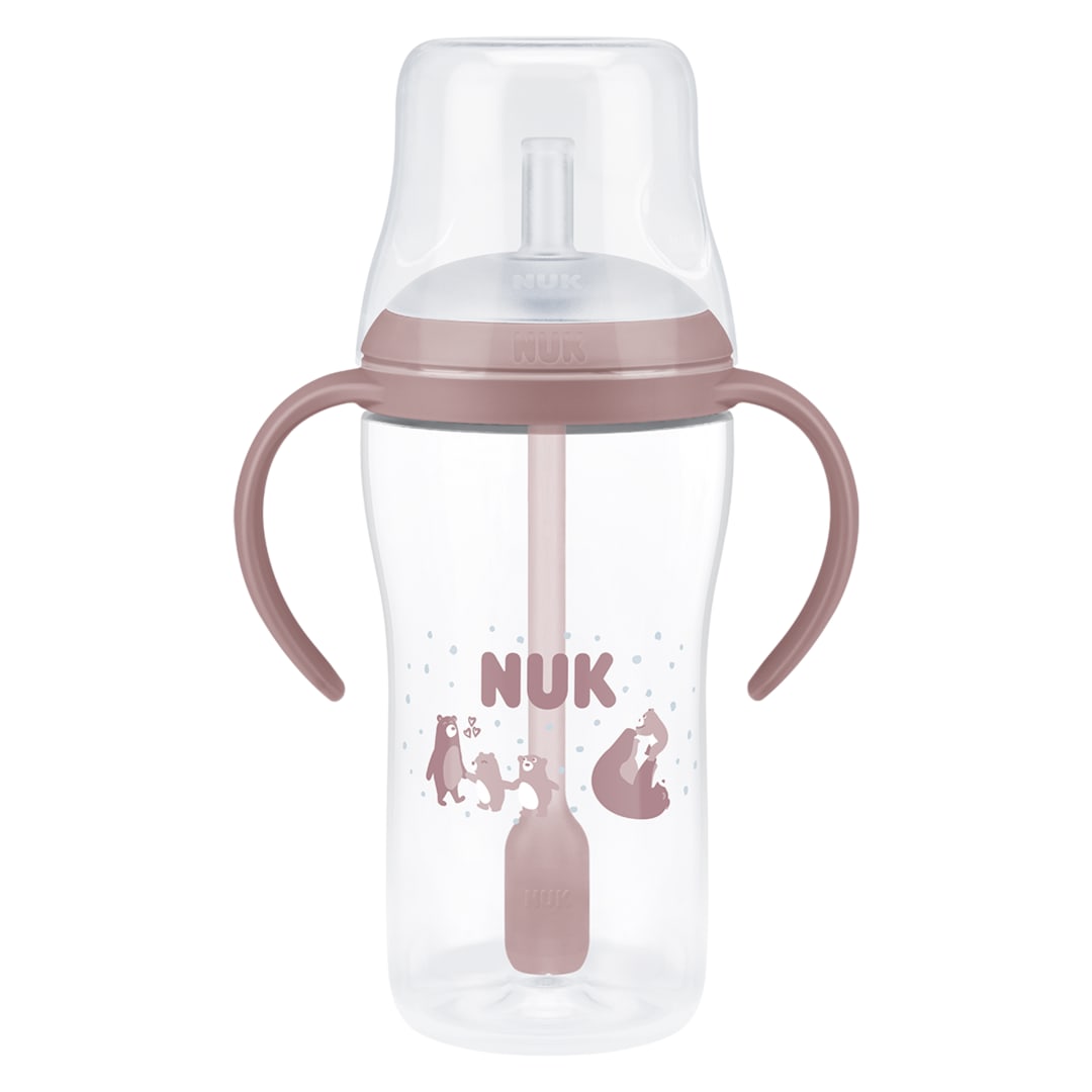 NUK PM 260ML PP LBTL STRAW CL2 BEAR 1/B