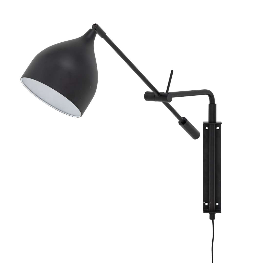 82055673 - Lyam Wall Lamp, Black, Iron STOCK: 1