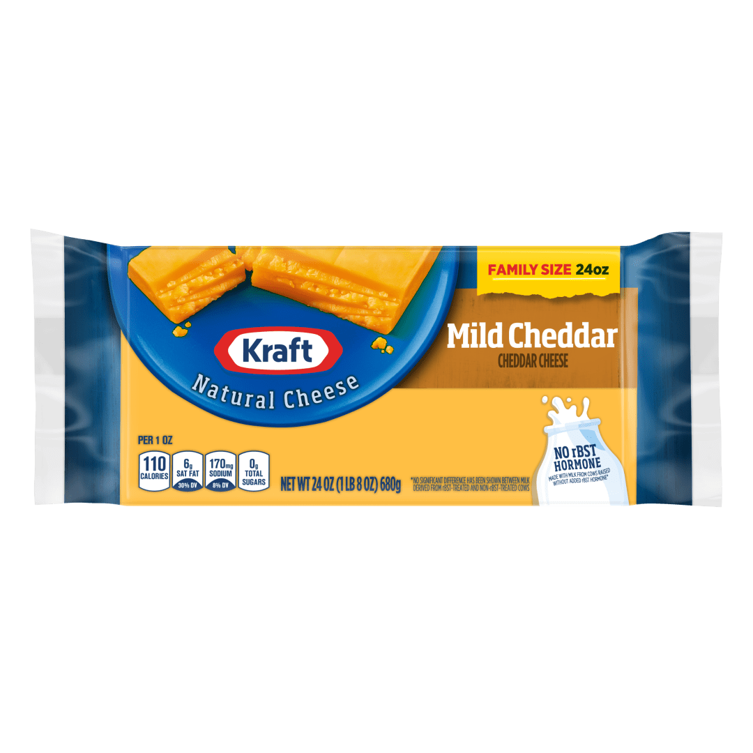 Kraft Mild Cheddar Cheese Family Size, 24 oz Block