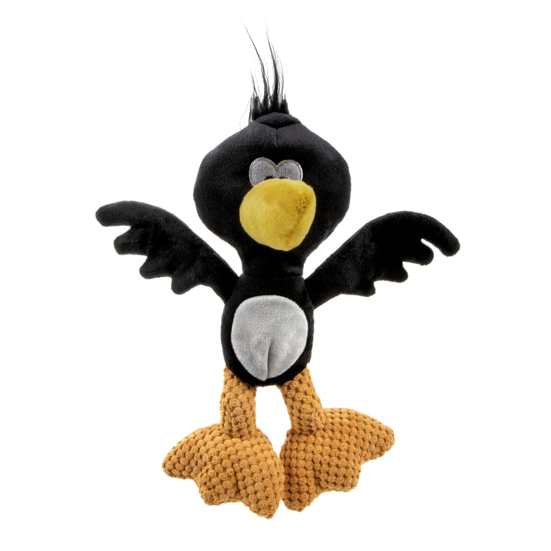 TrustyPup Birds Crow Silent Squeaky Plush Chew Guard Dog Toy, Large