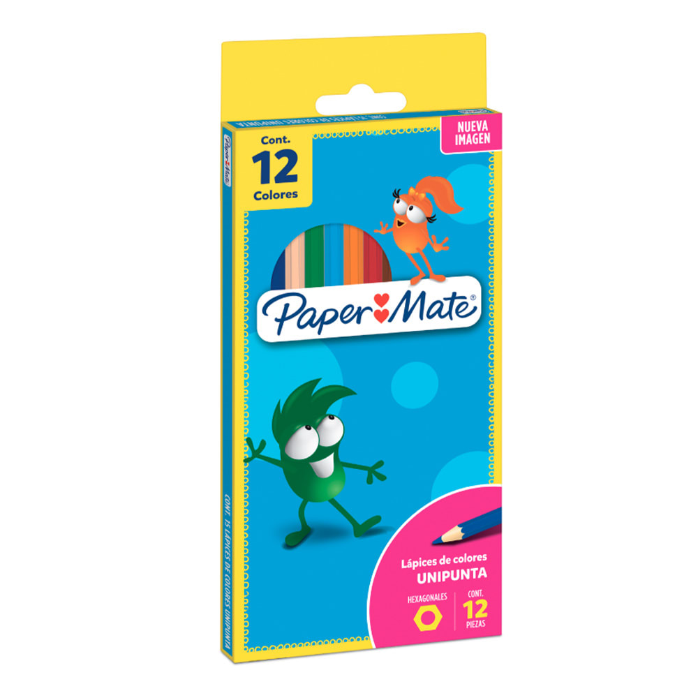 PM CLRD PENCILS HEX 12CT