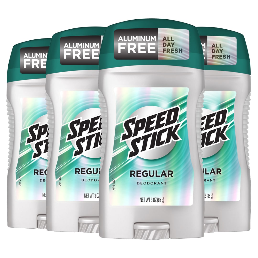 Speed Stick Deodorant for Men, Regular 3 Ounce, Pack Of 4