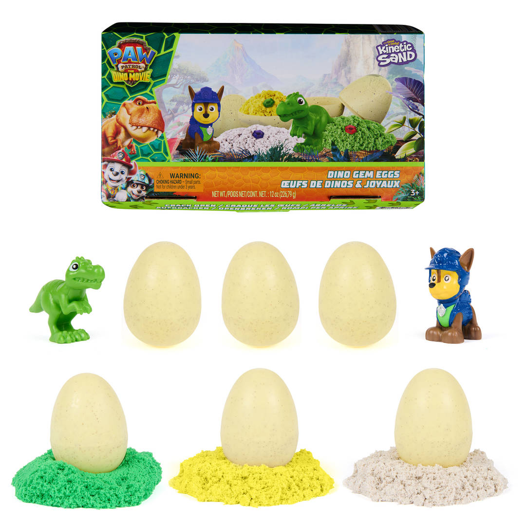 PAW Patrol The Dino Movie Dino Gem Eggs 6-Pack Collectible Toys