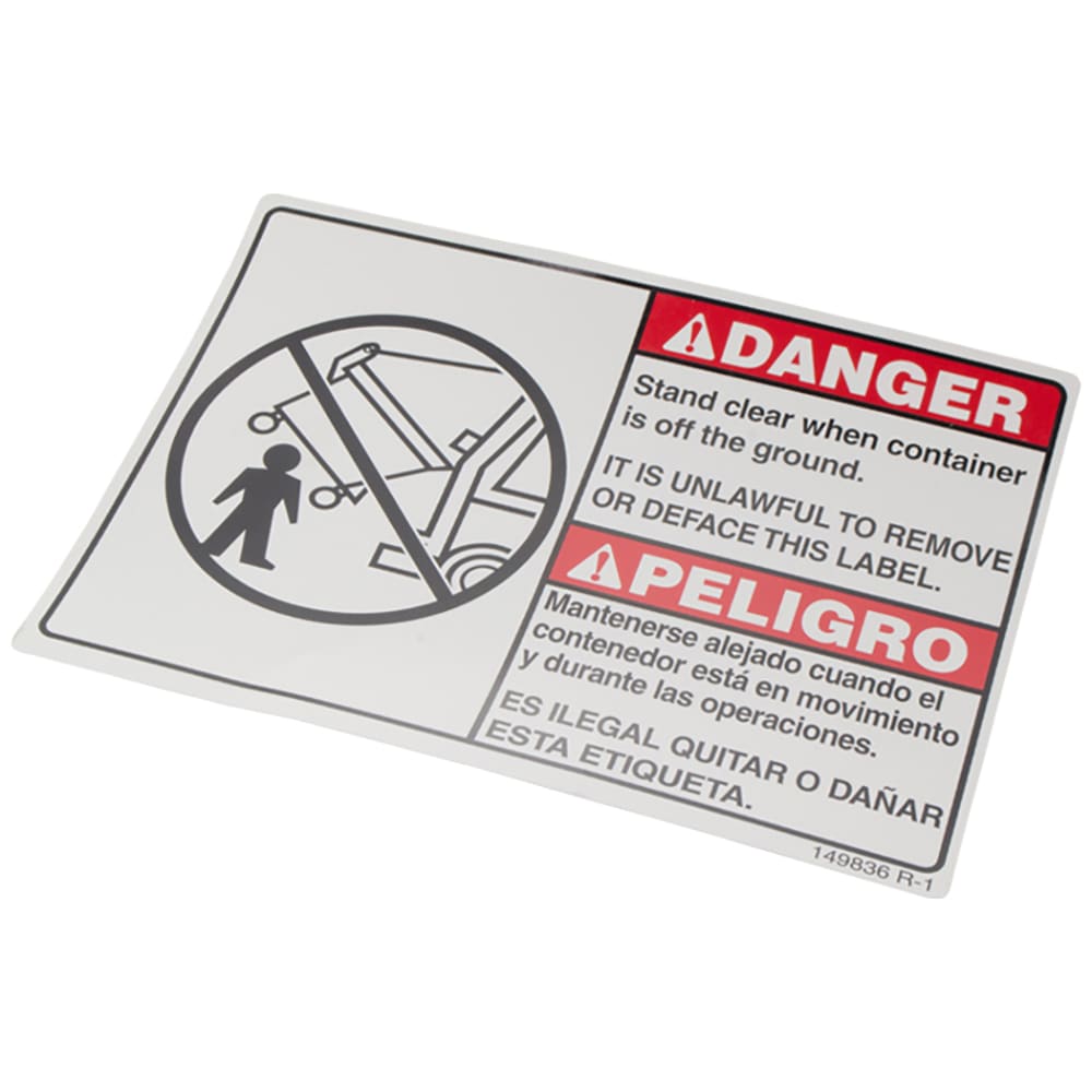 Label - Danger Stand Clear