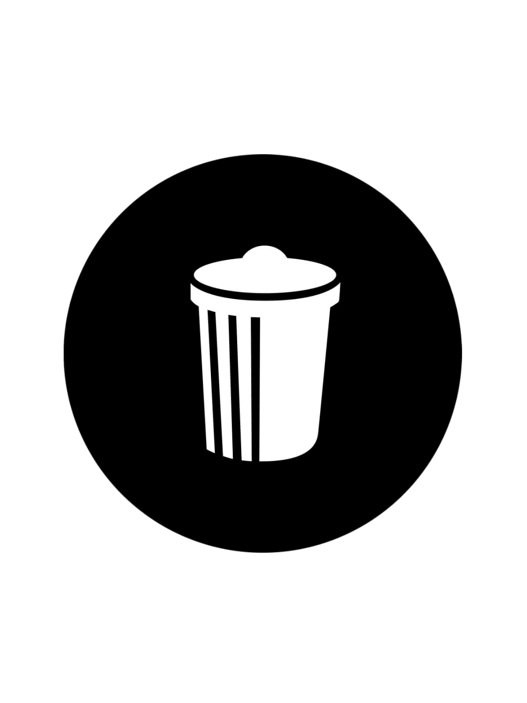  VENTURE - Label - Waste Icon - Black
