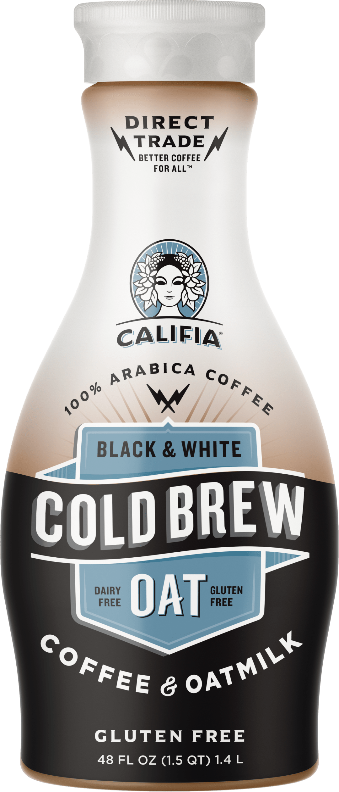 Black & White Cold Brew Coffee with Oat Milk