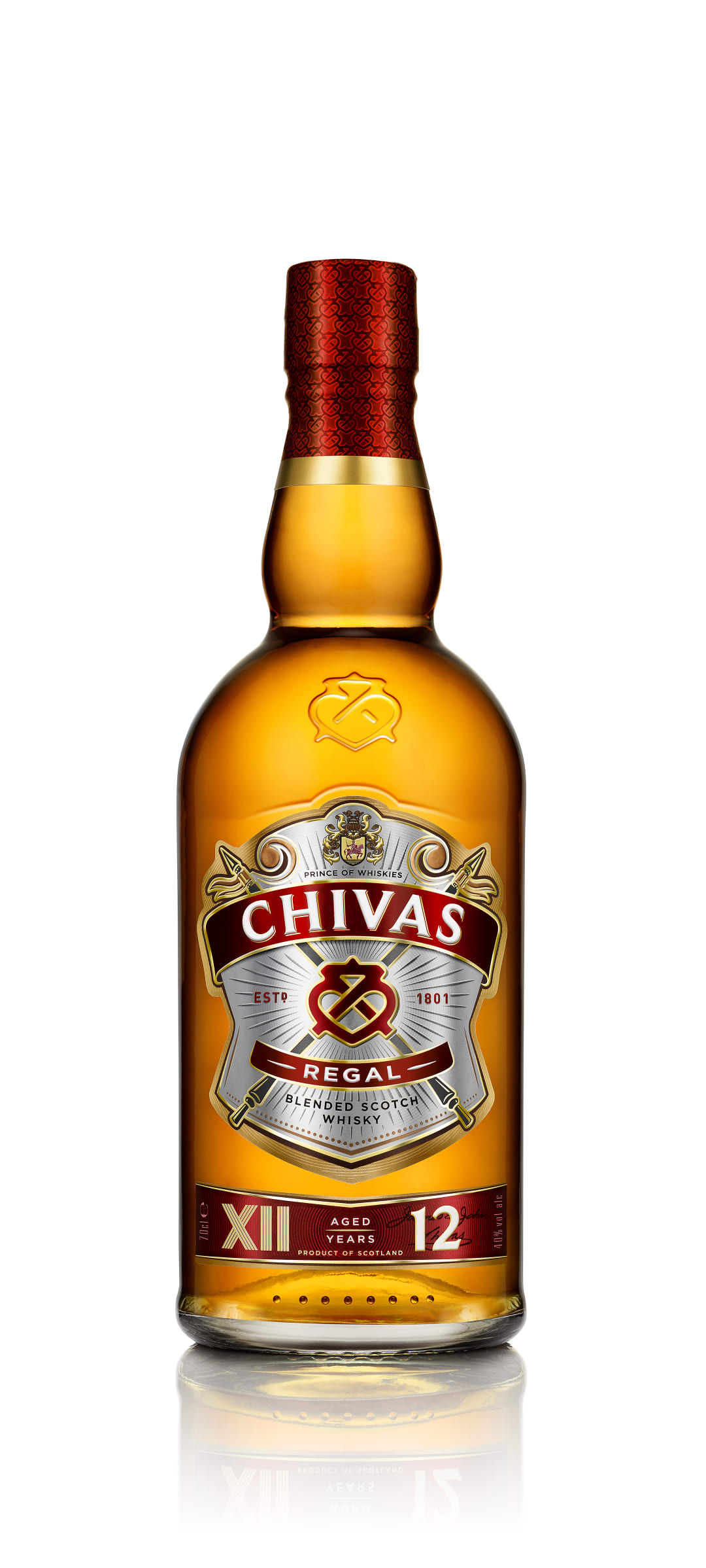 Chivas Regal 12 Year Old Blended Scotch Whisky with Goya Set, 750 ml Bottle, 80 Proof