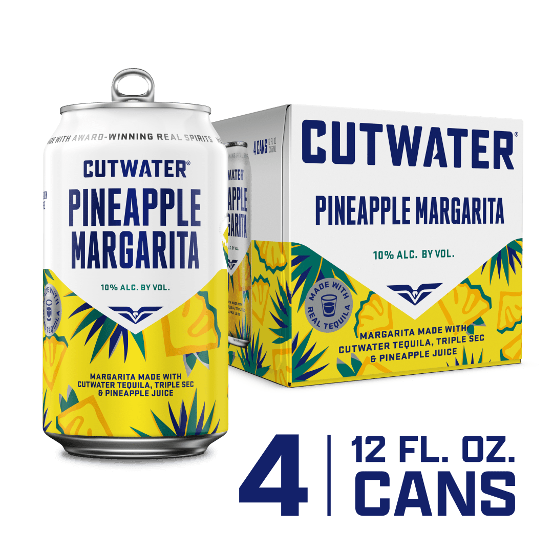 Cutwater Pineapple Margarita 4 Pack 12 fl oz Cans