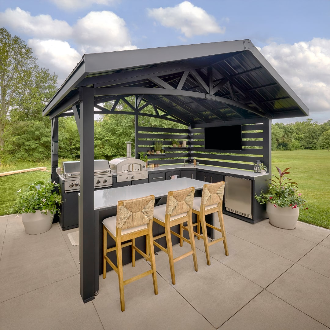 Langston Outdoor Kitchen with Refrigerator with Built-In Appliance Unit