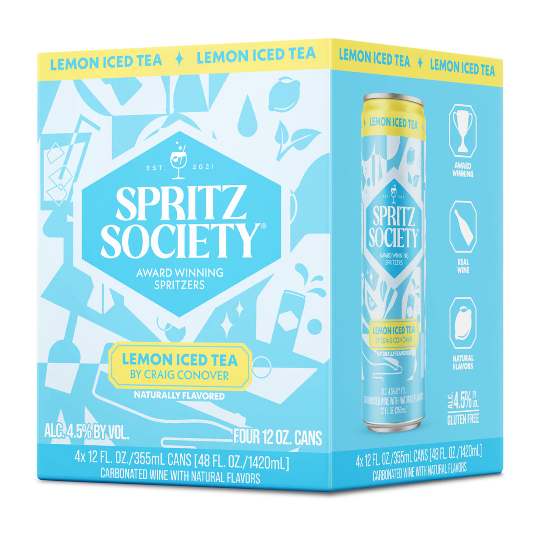 Spritz Society Lemon Iced Tea 4 Pack 355ml Cans
