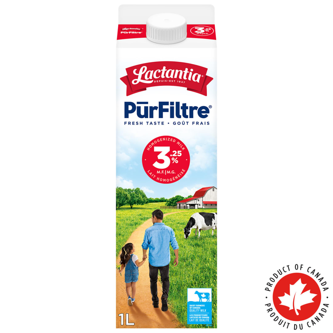 Lactantia PurFiltre Homogenized Milk 3.25%, 1L