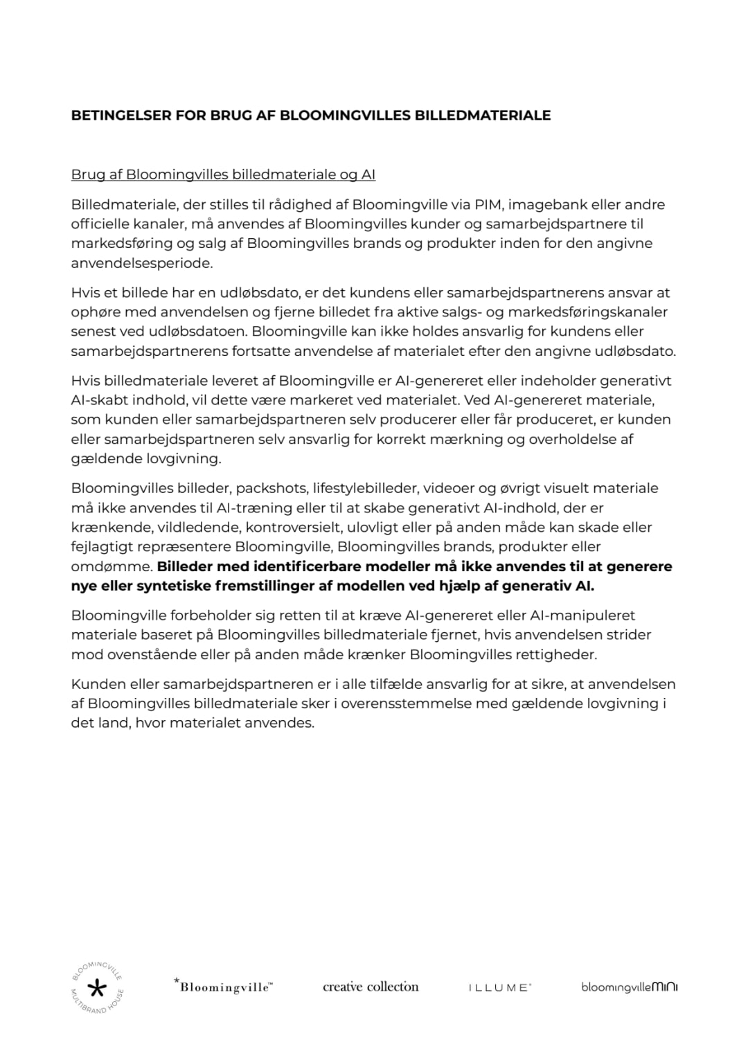 Betingelser for brug af Bloomingville billedmateriale -  STOCK: 