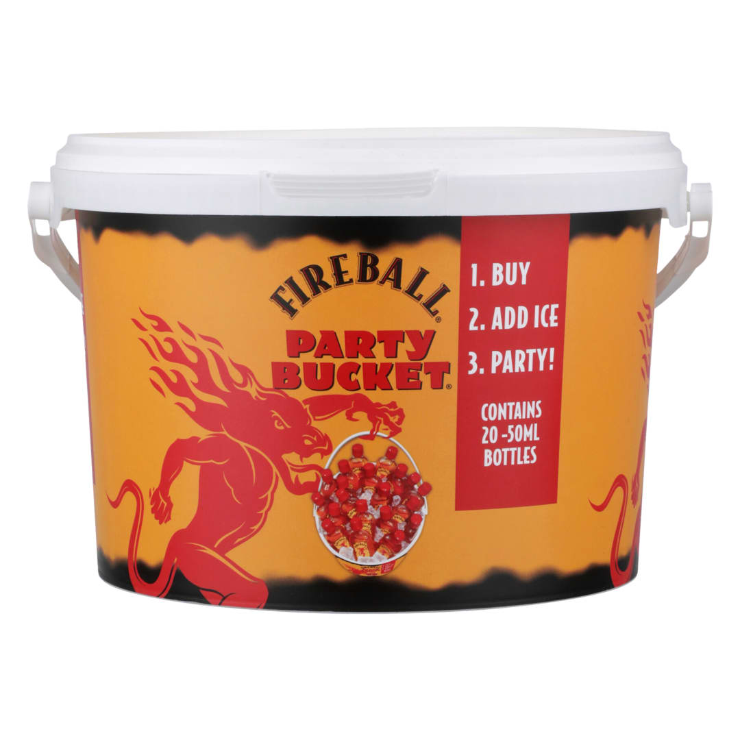 Fireball Cinnamon Malt Beverage Party Bucket 20 Pack 50ml 33 Proof