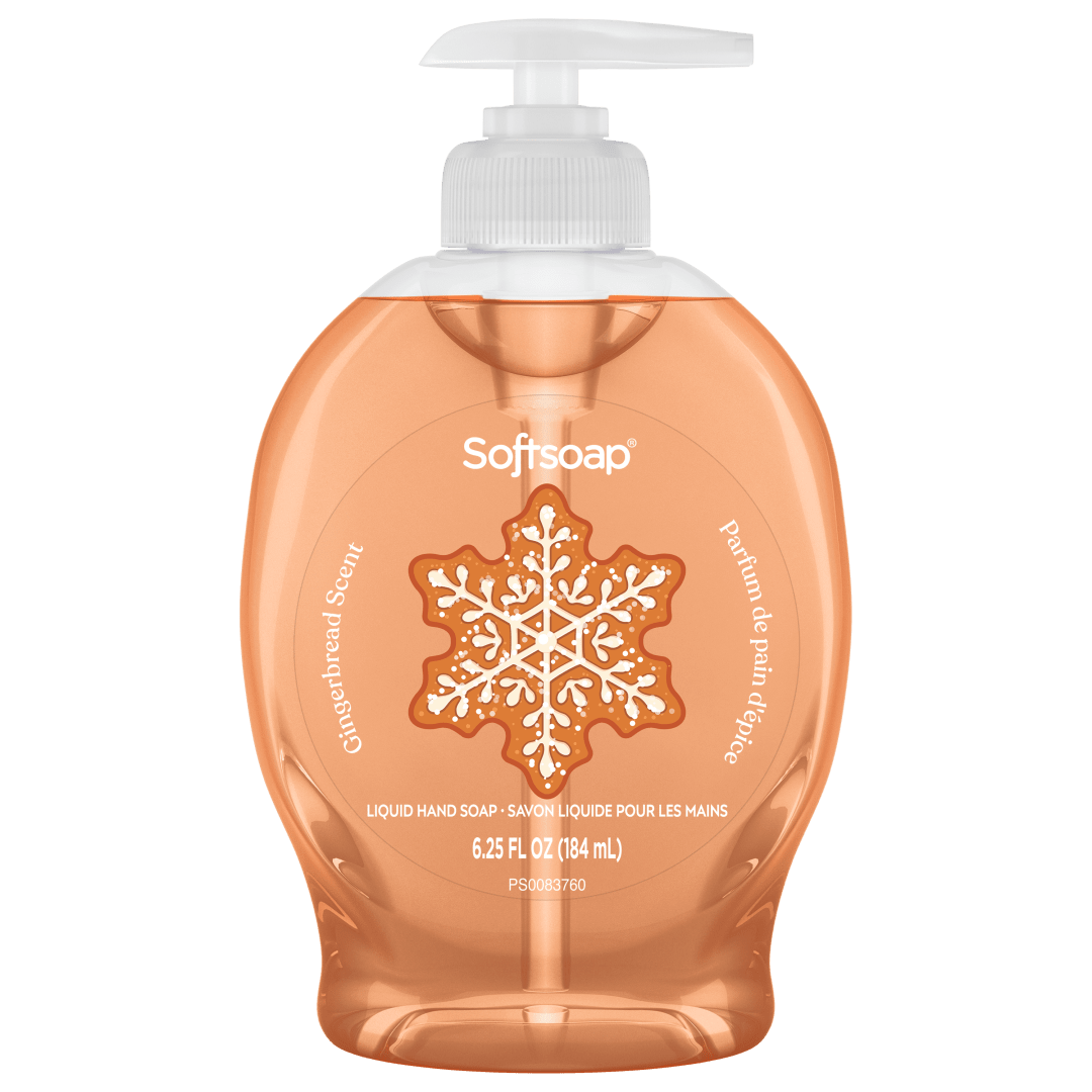 Softsoap Limited Edition Liquid Hand Soap, Kitchen or Bathroom Hand Soap, Gingerbread Scent, 6.25 fl oz Pump Bottle