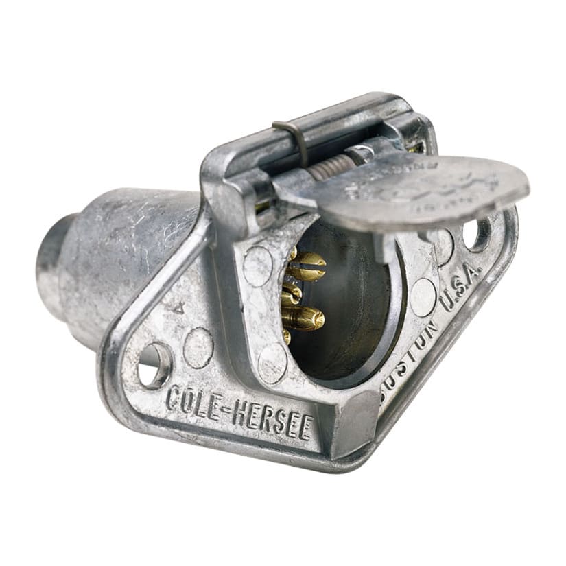 Littelfuse 6-Pole Round Flanged Socket Trailer Connector