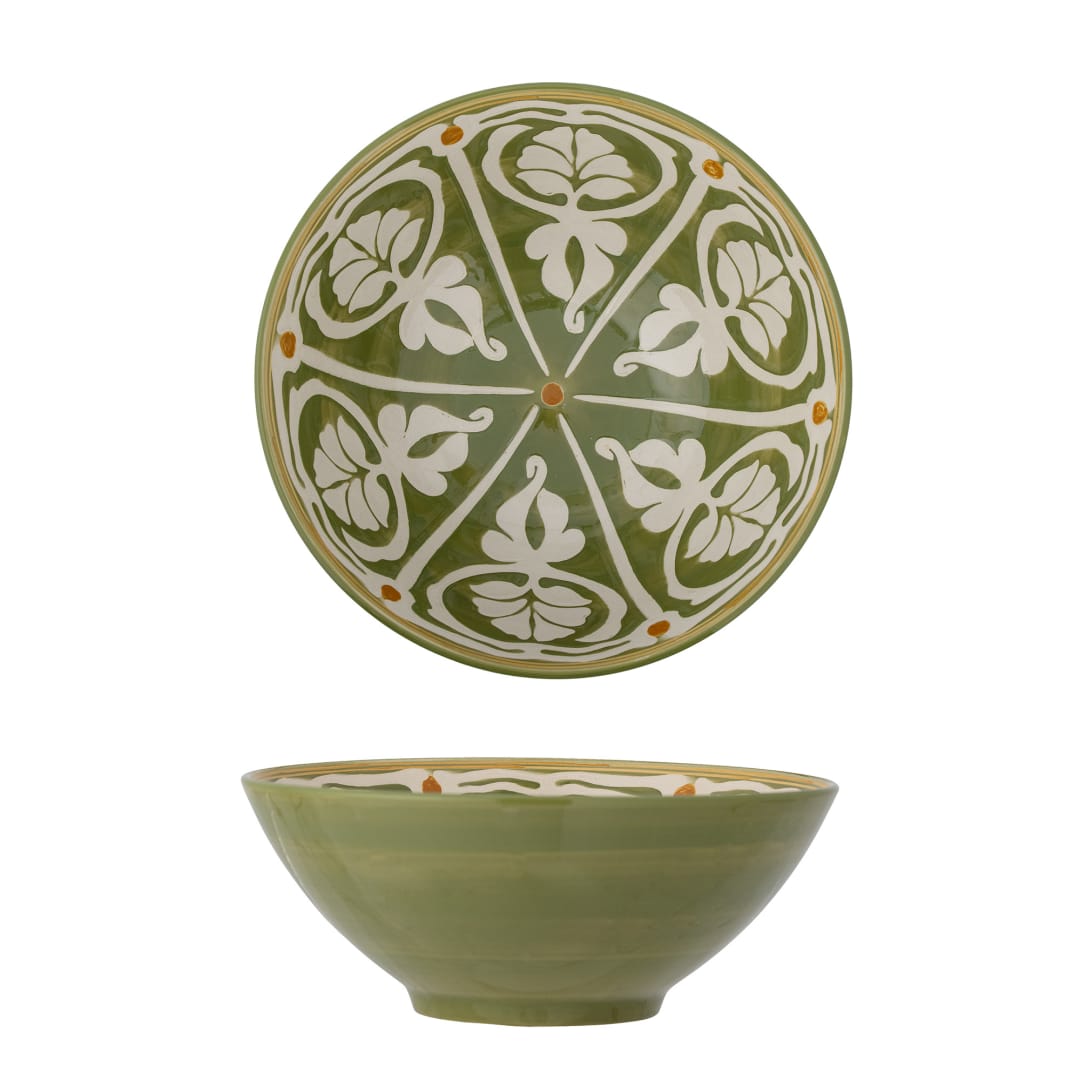 82060378 - Heikki Bowl, Green, Stoneware STOCK: 300