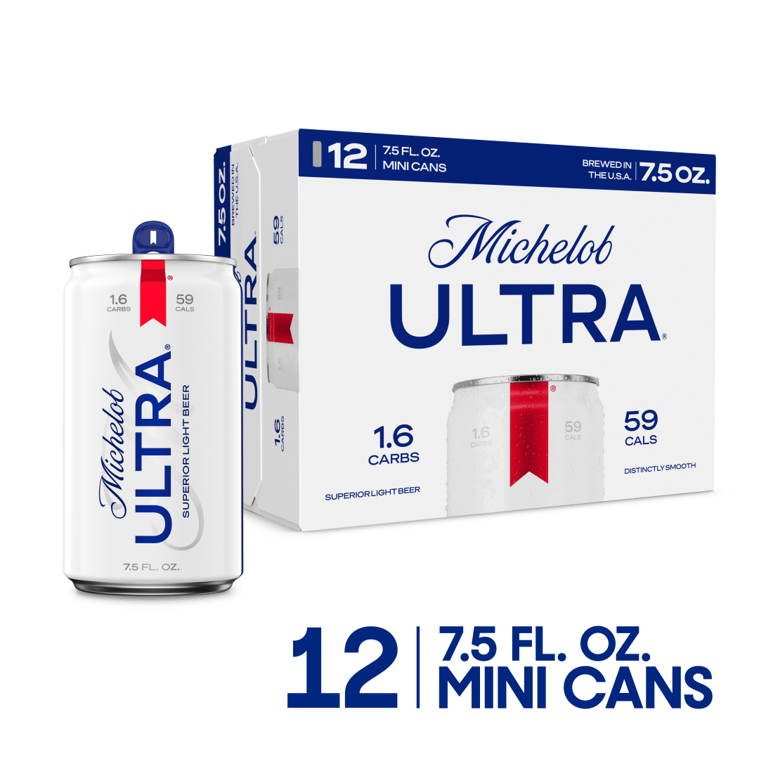 Michelob ULTRA Superior Light American Lager Beer 12 Pack, 7.5 fl oz Can
