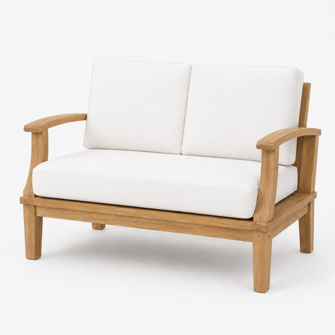 49" Teak Outdoor Patio Loveseat