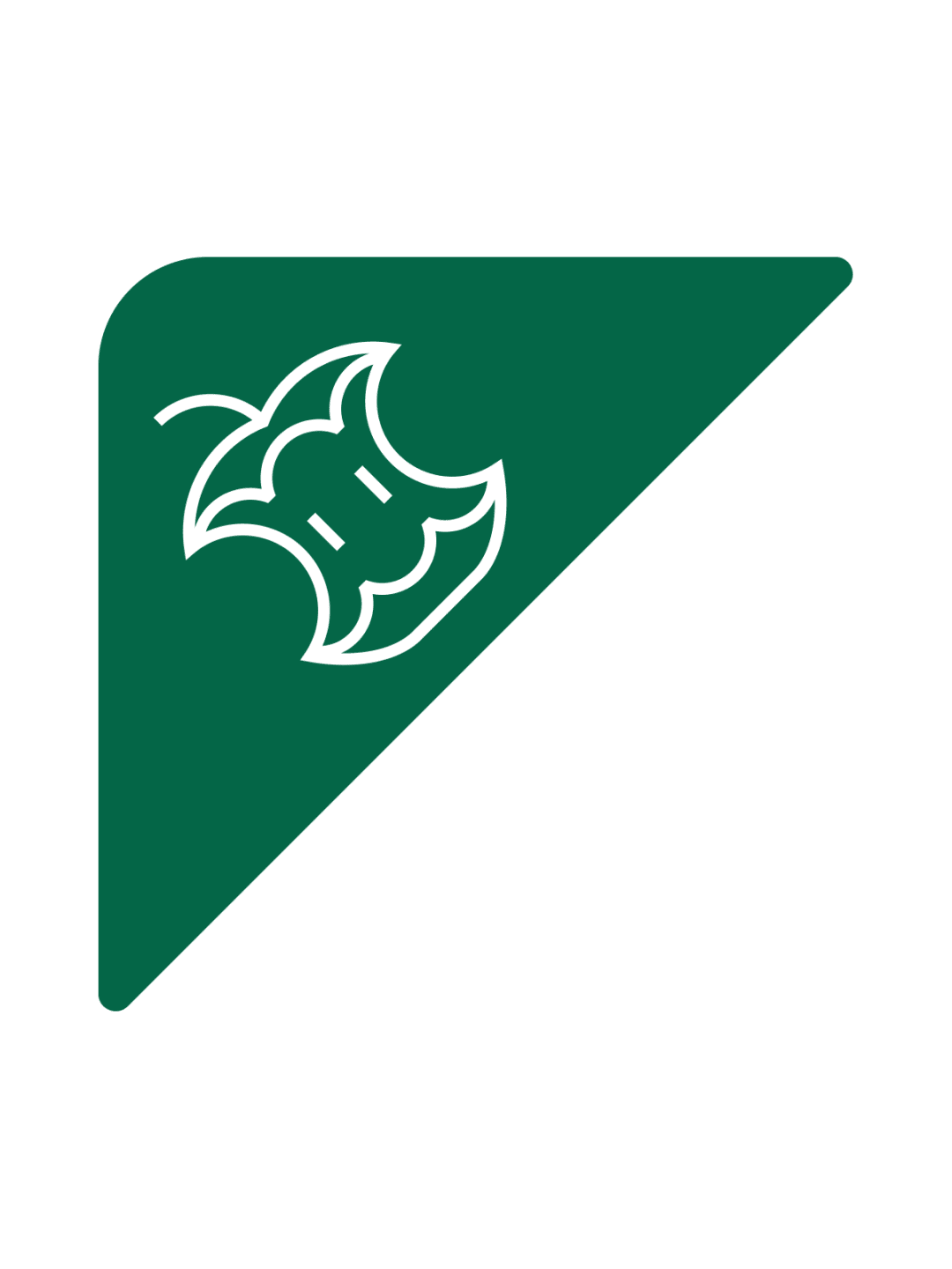  FUSION - Label - Hd Front-Load Triangle - Compost/Organics - Green
