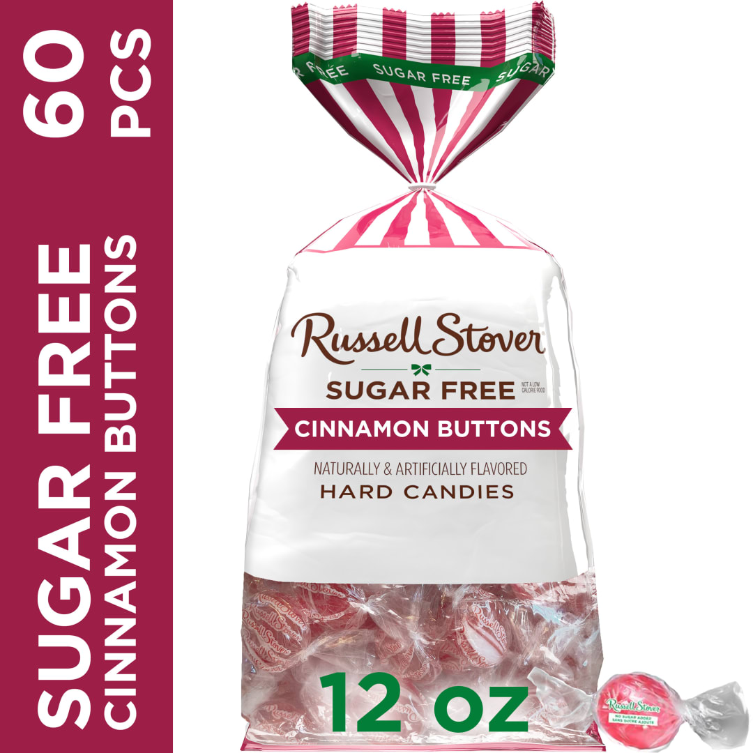 RUSSELL STOVER Sugar Free Cinnamon Hard Candy, 12 oz. bag