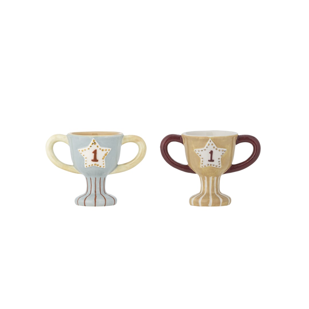 82072619 - Trophy Egg Cup, Multi, Stoneware STOCK: 300