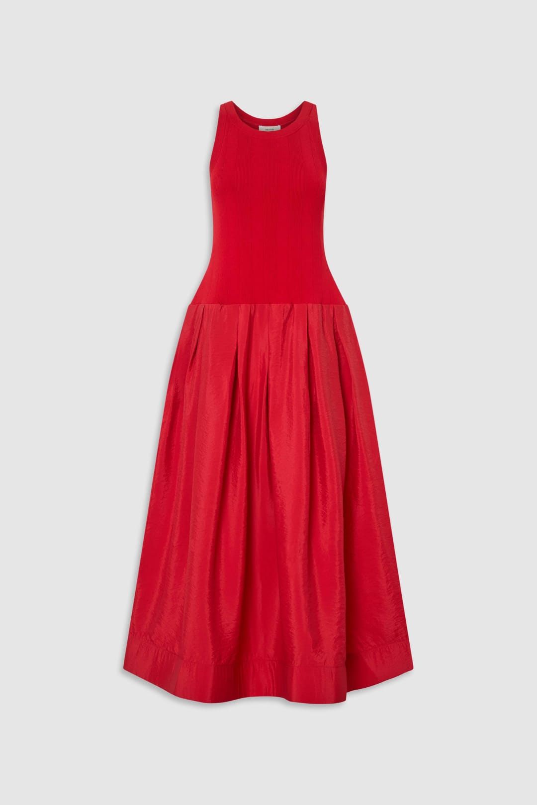 Knit Bodice Midi Dress