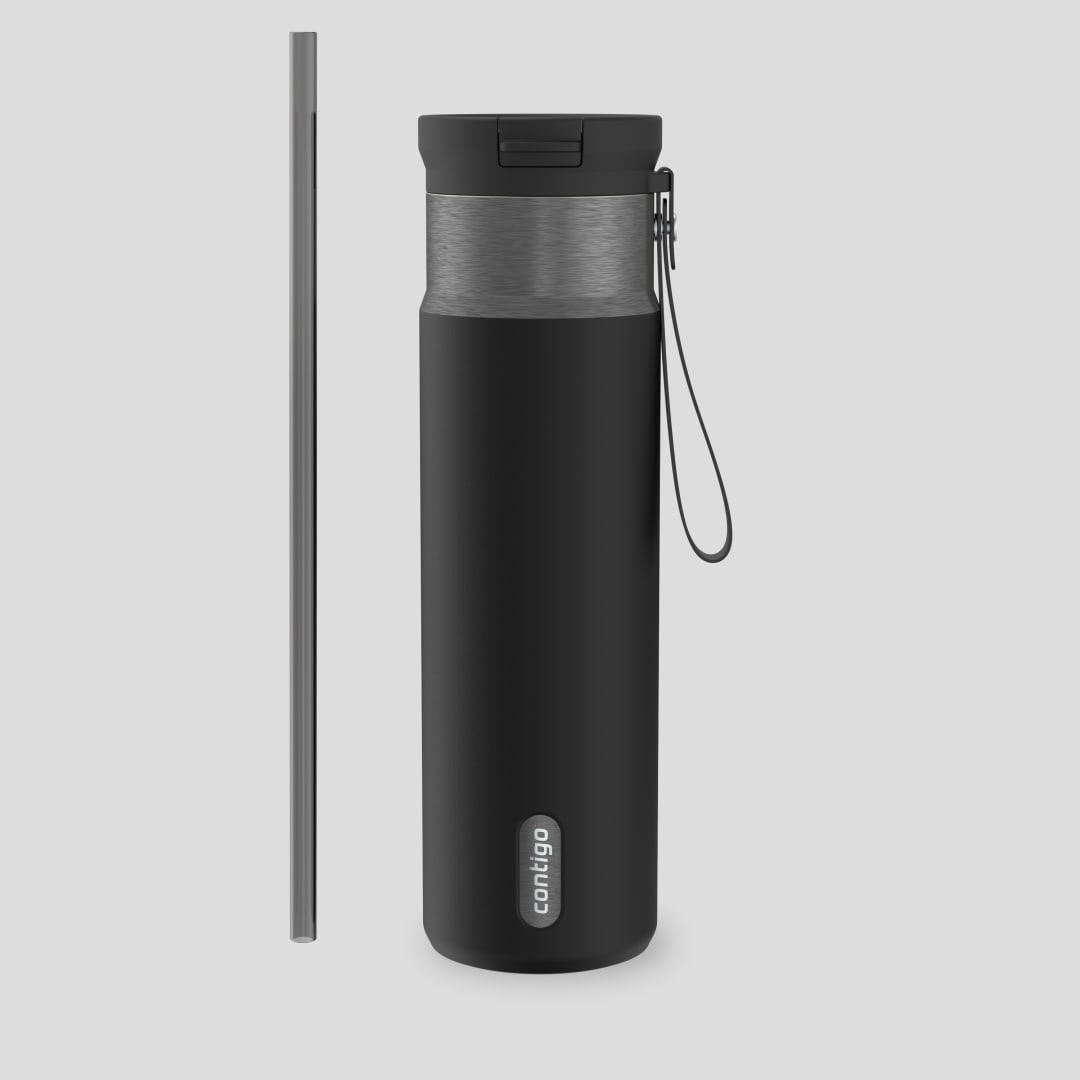 Contigo SnapSeal™ 710 ml Botella Térmica de Acero Inoxidable a Prueba de Fugas, con Correa para Transportar