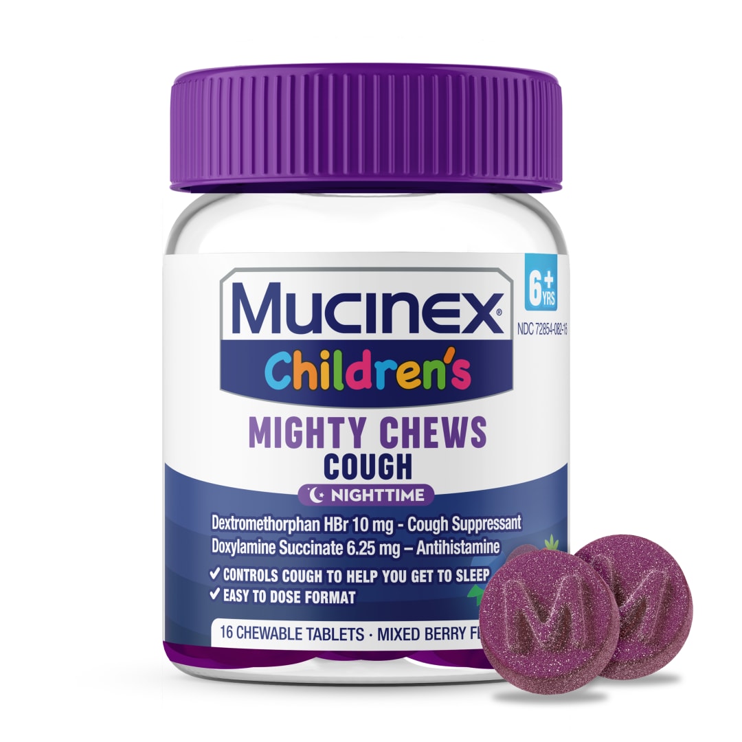 MUCINEX® Children`s Mighty Chews - Nighttime Cough 24/16 ct.