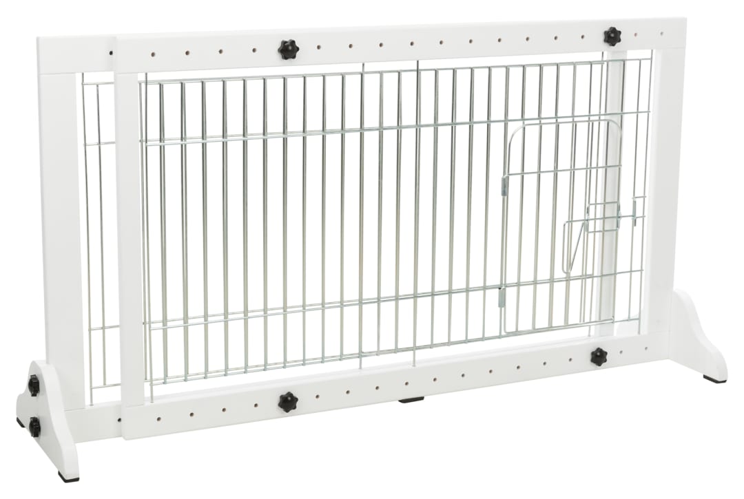 Freestanding Pet Gate with Pet Door, 22.5" Tall