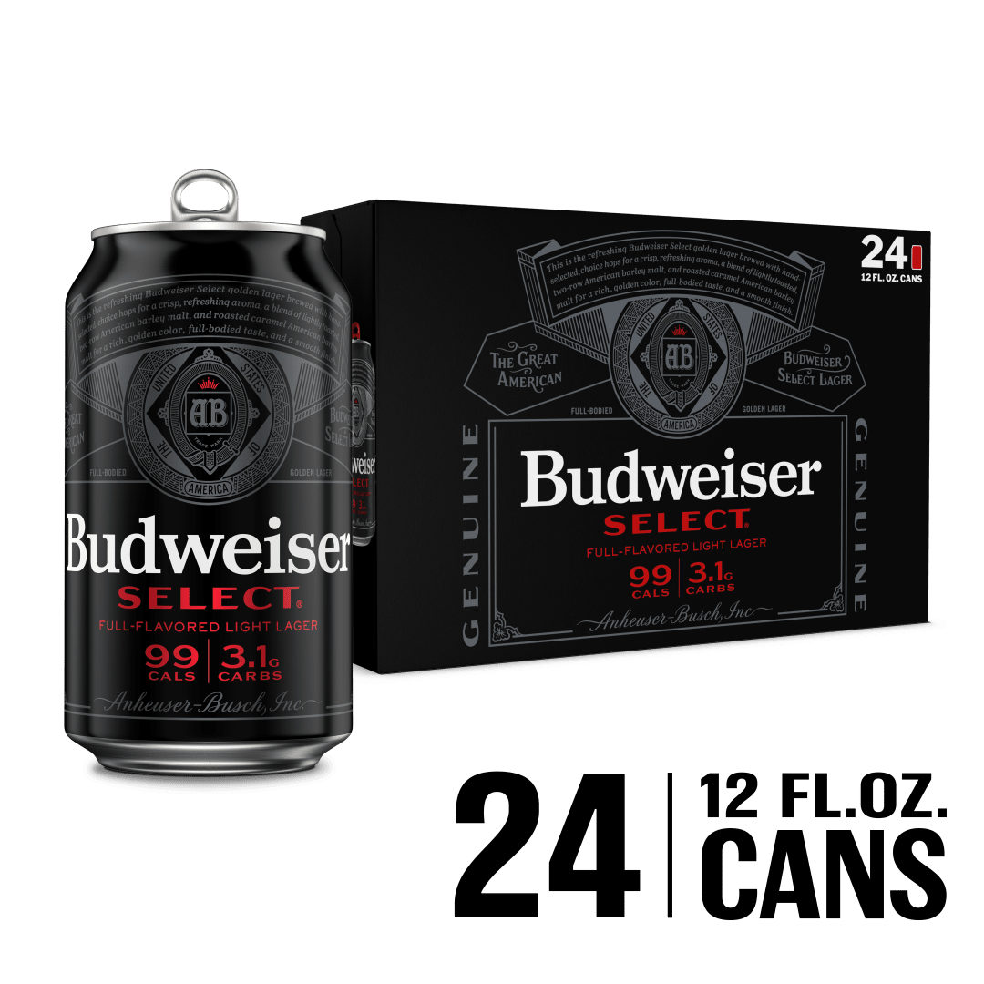 Budweiser Select Light Beer, 24 Pack 12 fl. oz. Cans, 4.3% ABV