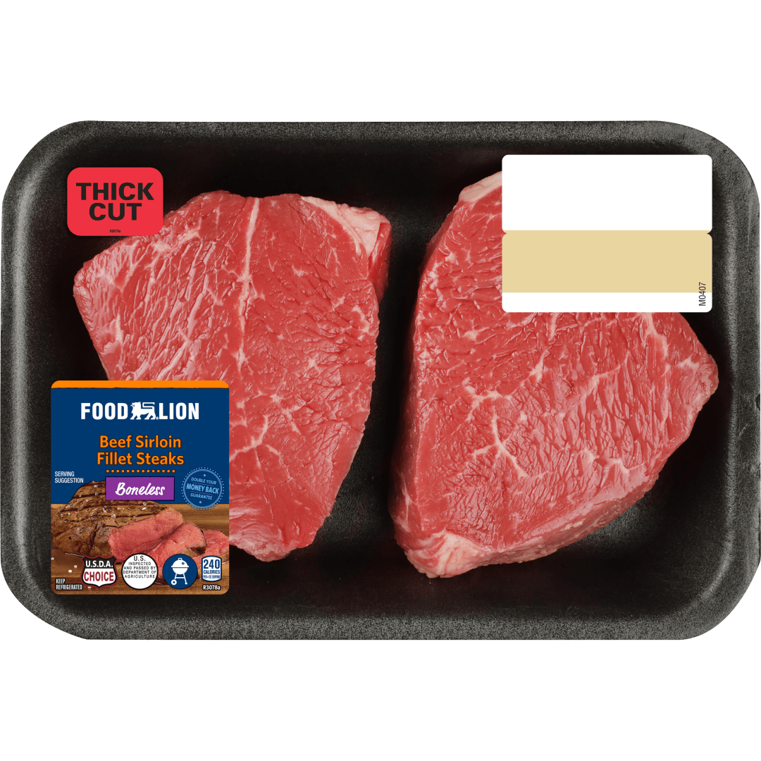 Food Lion Thick Cut Sirloin Filet Steaks