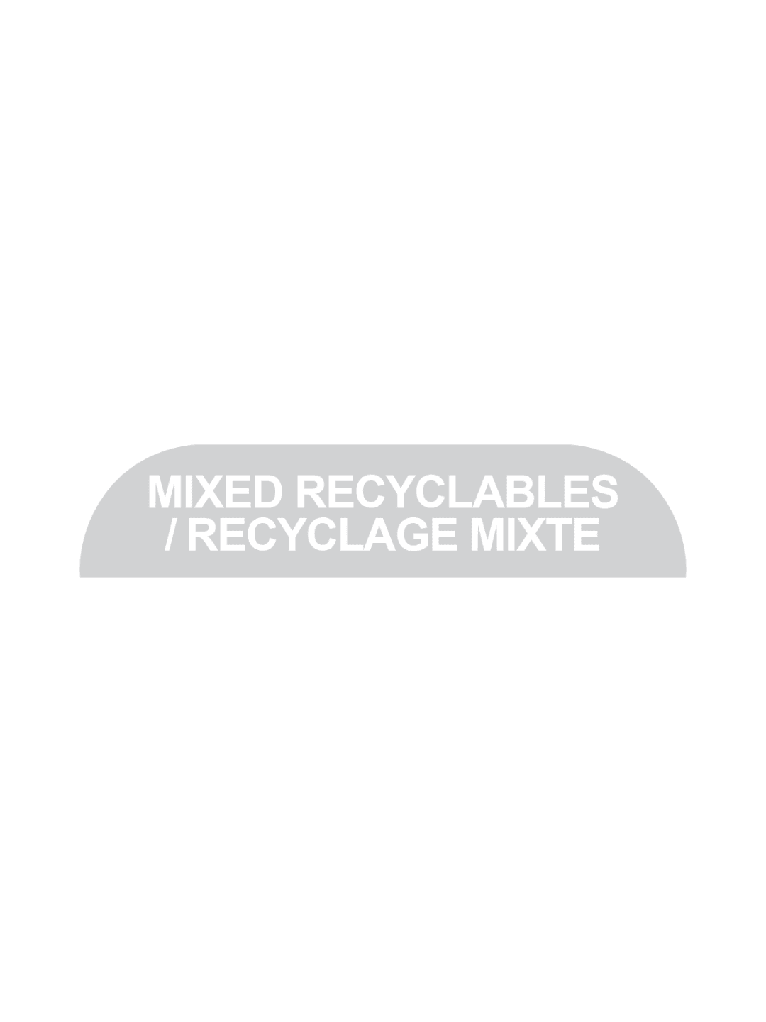 BILLI BOX - Label - Mixed Recyclables-Recyclage Mixte - Clear-White