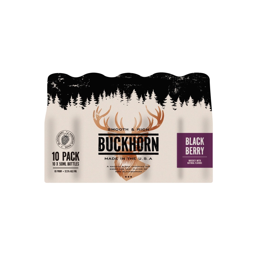 Buckhorn Blackberry Whiskey 10 Pack 50ml 65 Proof