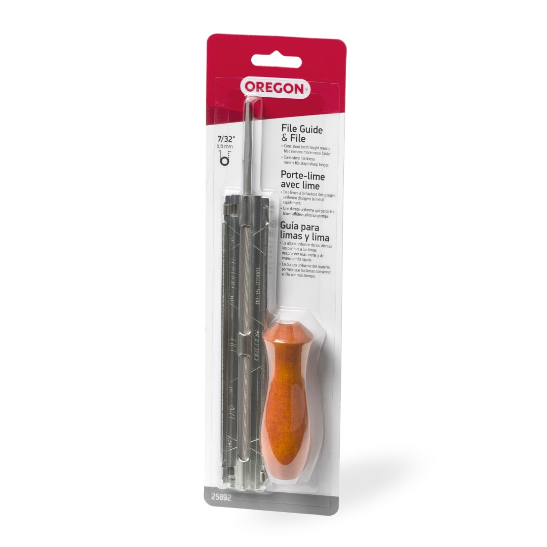 Oregon® Chainsaw File Guide, Includes 7/32 in. Round Saw Chain File, for 3/8 in. and 0.404 in. pitch saw chain (25892)