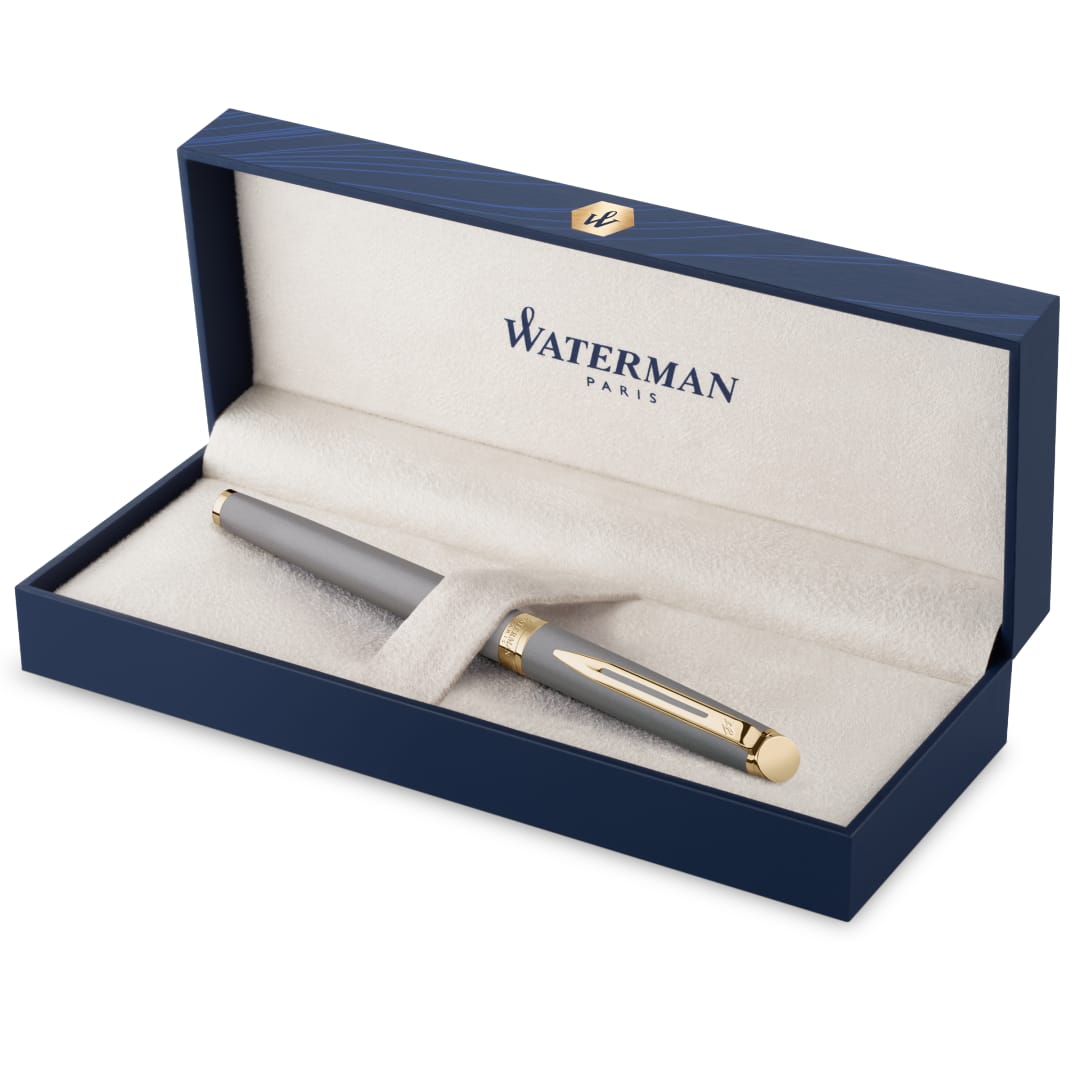 Waterman Hémisphère Pluma estilográfica | La Edición Discreta | Gris piedra | plumín mediano de acero inoxidable | estuche de regalo