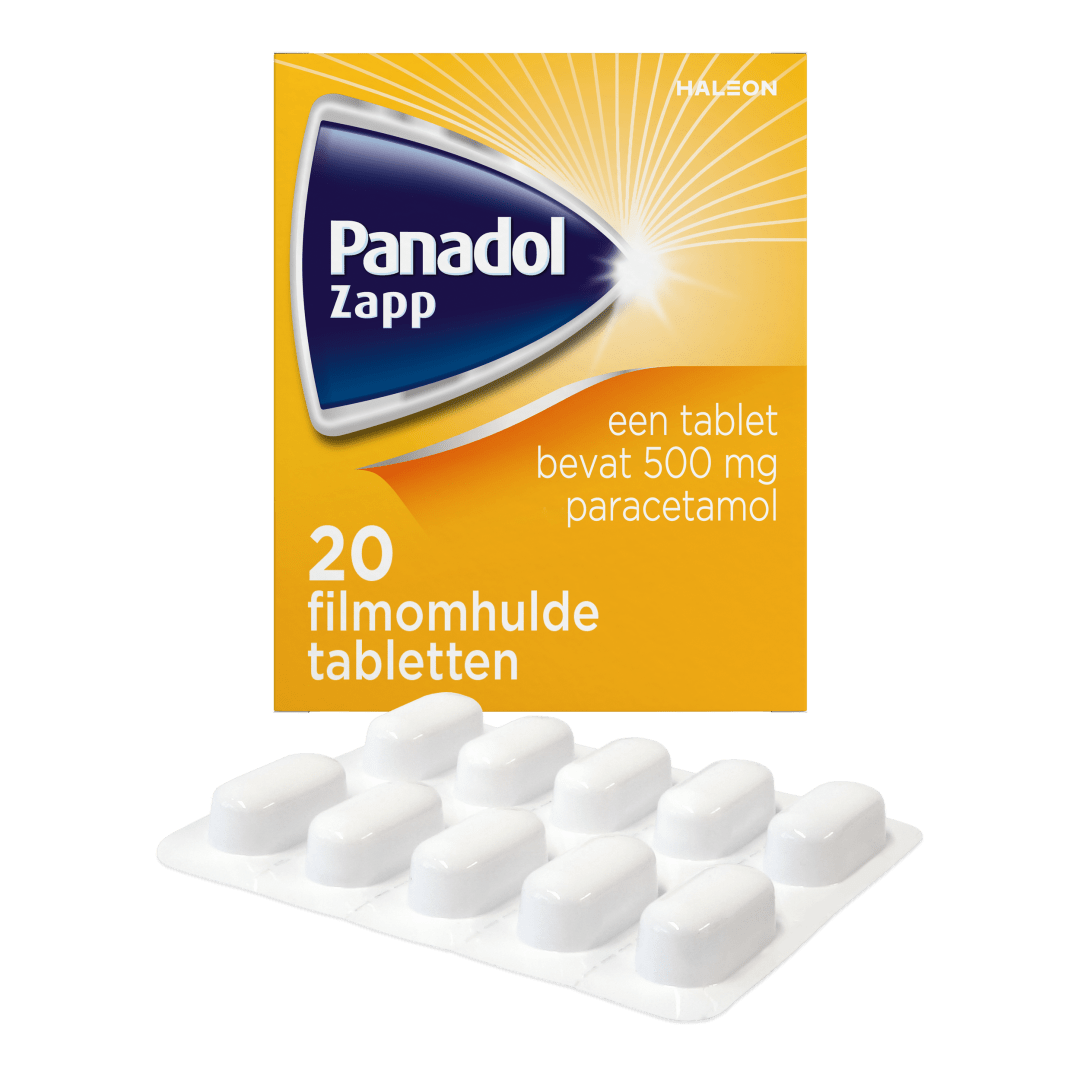 Panadol Zapp tabletten, 500mg paracetamol, 20 stuks