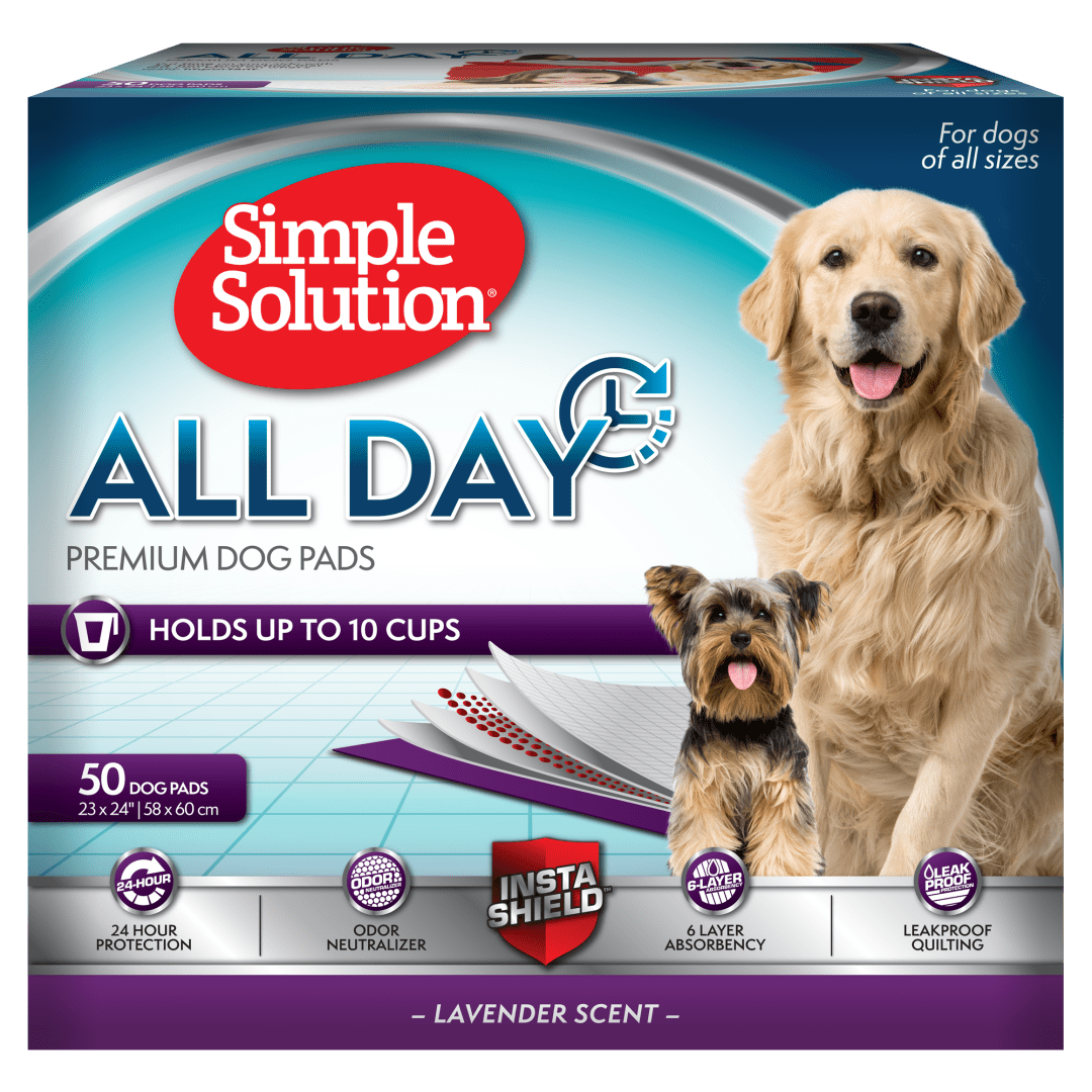 Simple Solution 6-Layer All Day Premium Dog Pads, 23 x 24, Lavender Scent, 50 pads