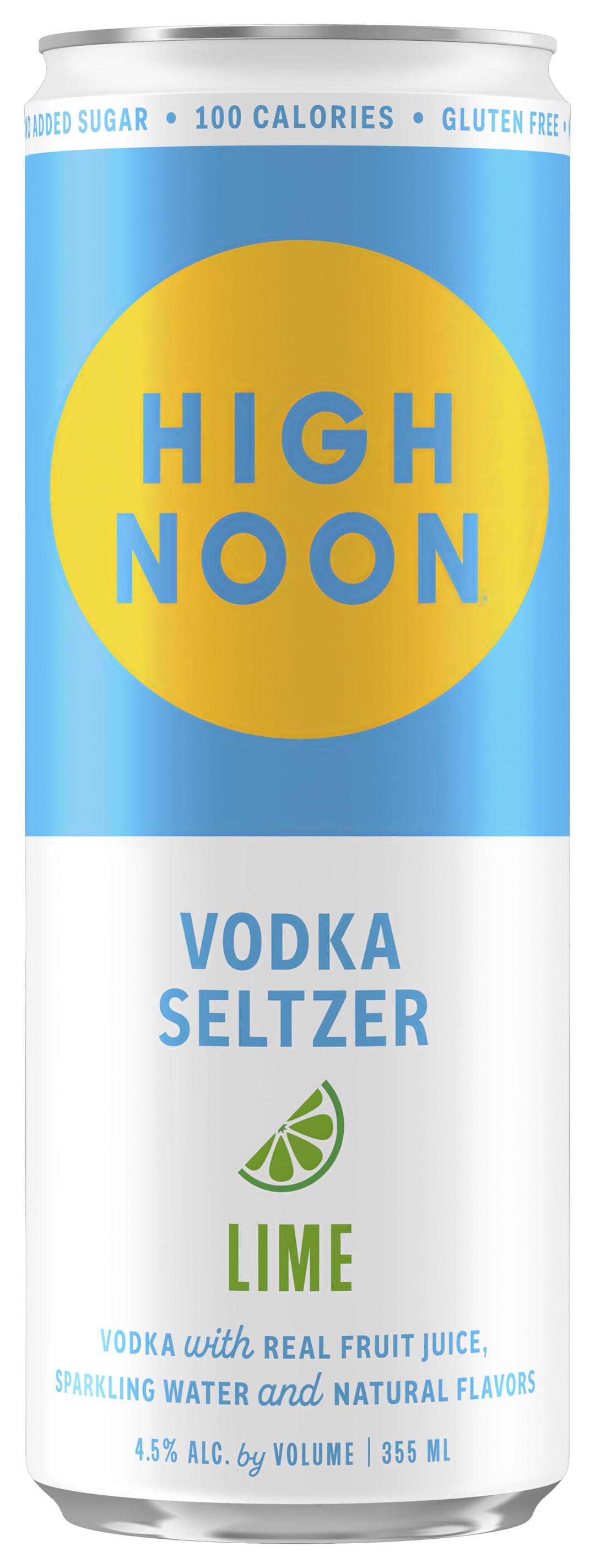 High Noon Lime Vodka Hard Seltzer Single Serve 355ml Can
