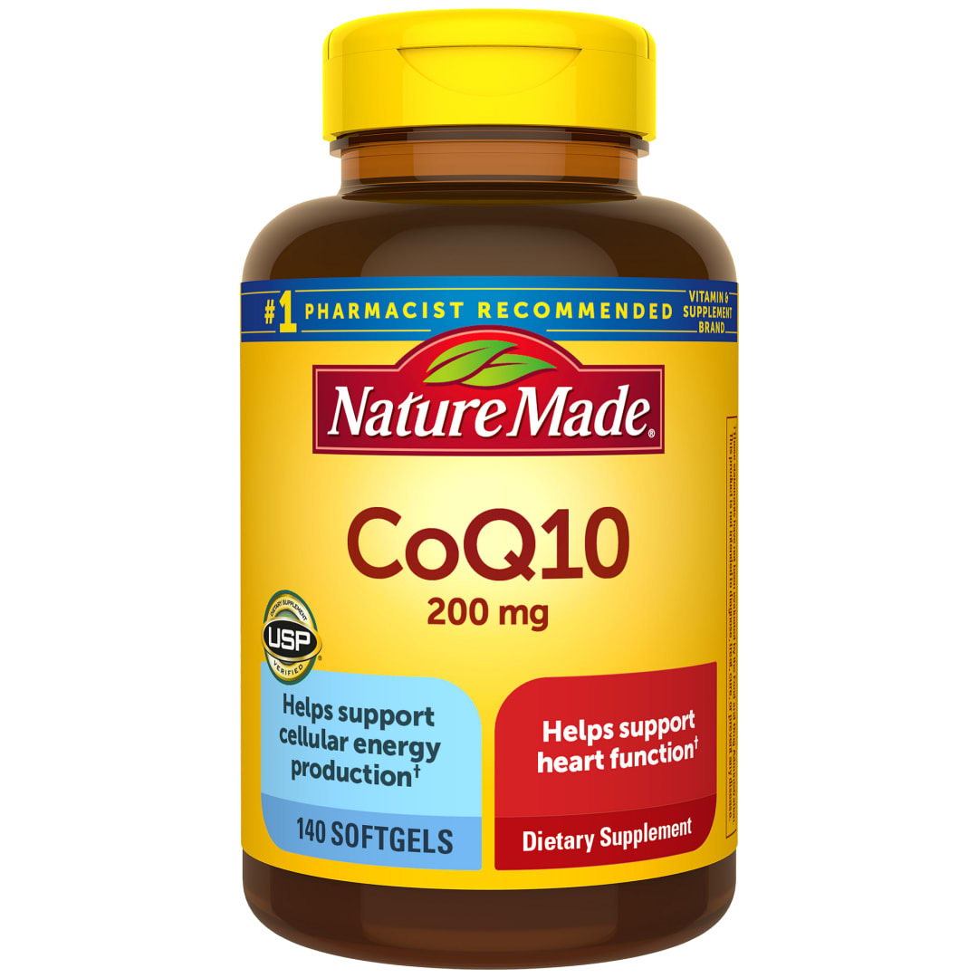 Nature Made CoQ10 200mg, Dietary Supplement for Heart Health Support, 140 Softgels, 140 Day Supply