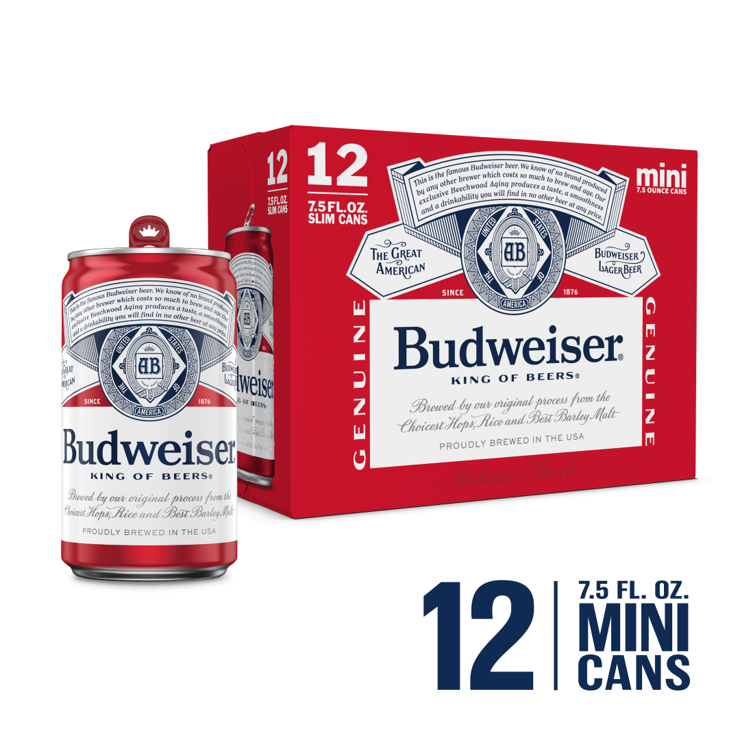 Budweiser 12x7.5 oz Can Sleek Pack CARRIER - Revised Callout
