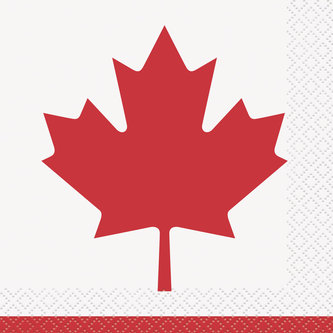 Canada Day Beverage Napkins, 16ct