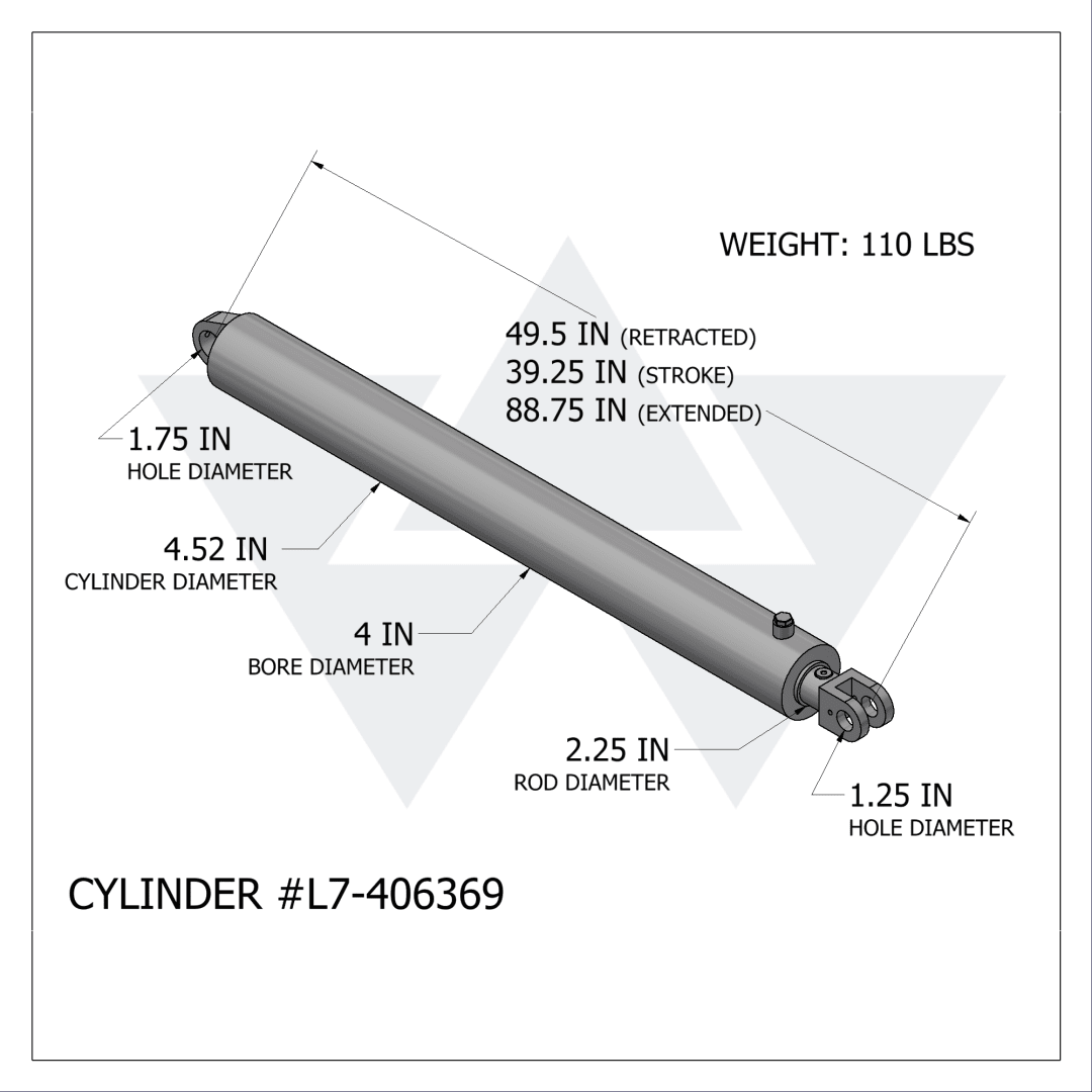 Wastebuilt® Replacement for Leach Tailgate Reach Cylinder 2RII