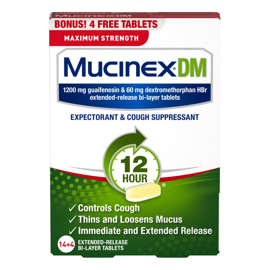 MUCINEX® DM - Max Strength Extended Release Bi-Layer Tablets 24/(14+4) ct.