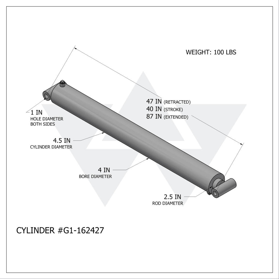 Galbreath™ Non-Bypass Hydraulic Cylinder (4" X 2.5" X 40")