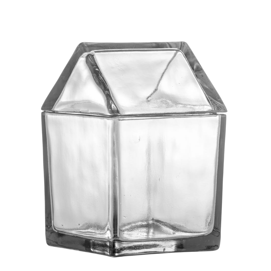 82068543 - Elius Jar w/Lid, Clear, Recycled Glass STOCK: 101