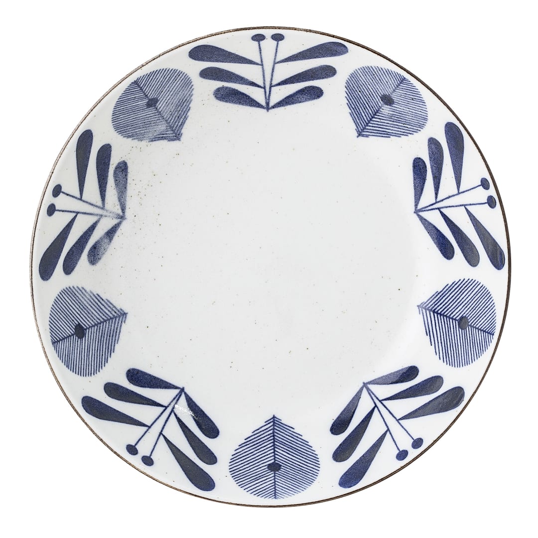 82047845 - Camellia Plate Deep, Blue, Porcelain STOCK: 45